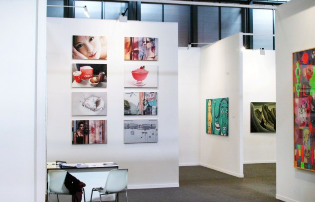 Susanne Wehmer, montaje de 8 cuadros de 50x75cm cada uno, ARCO 2004 (con la Galería Siboney, Santander)